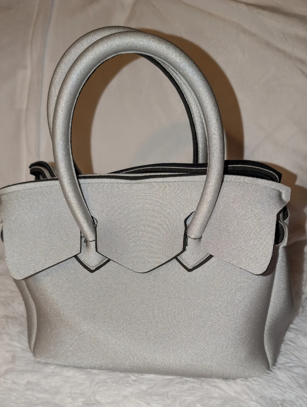 SAVE MY BAG HANDBAG GRAY EUC - Picture 2 of 8